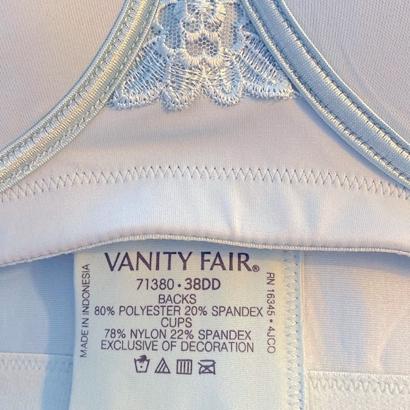 NWT VANITY FAIR, Wire Free, Bra, Light Blue, Lightly padded, Plus Sz 38DD, 38E - Picture 2 of 13